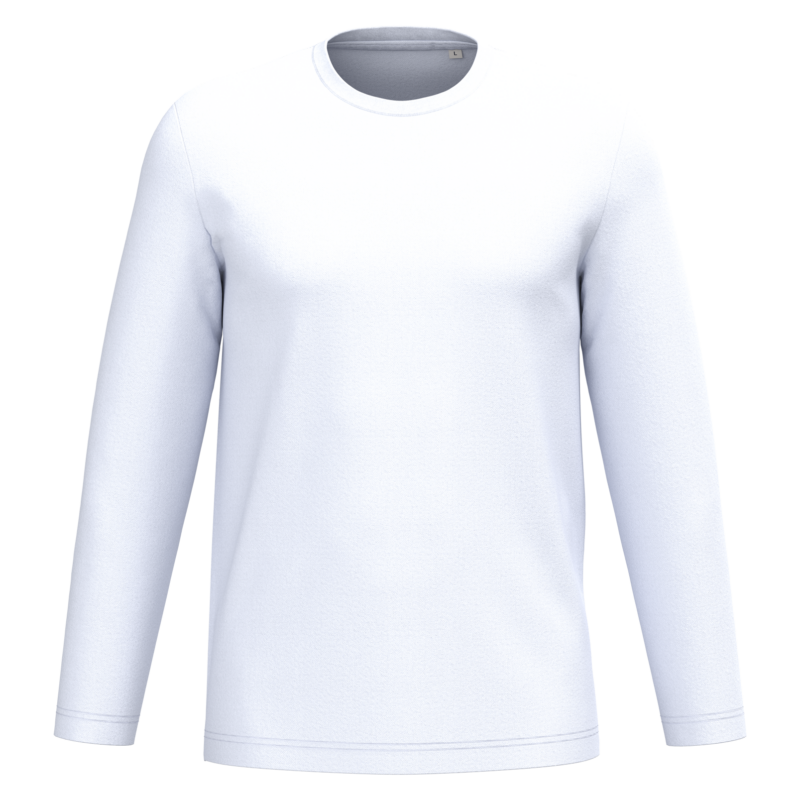 White FACE T-shirt écoresponsable manches longues unisexe