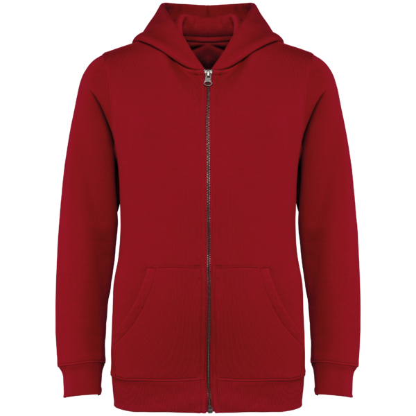 Sweat-shirt écoresponsable zippé à capuche enfant