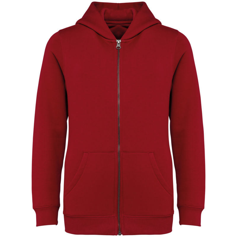 Sweat-shirt écoresponsable zippé à capuche enfant