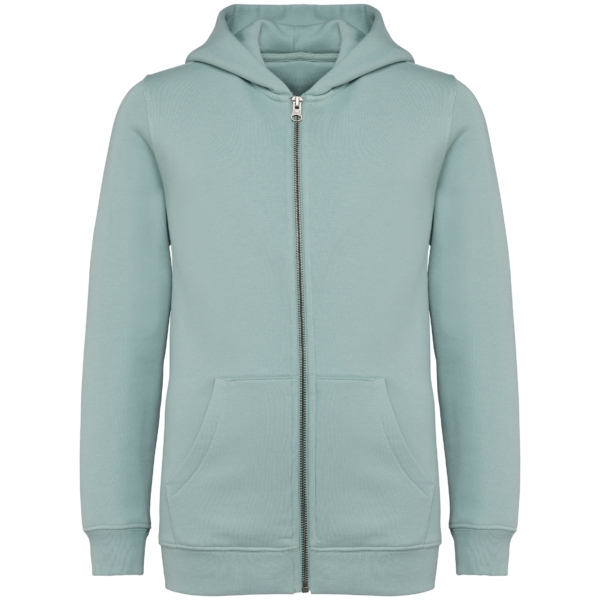 Sweat-shirt écoresponsable zippé à capuche enfant