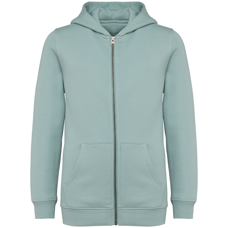 Sweat-shirt écoresponsable zippé à capuche enfant