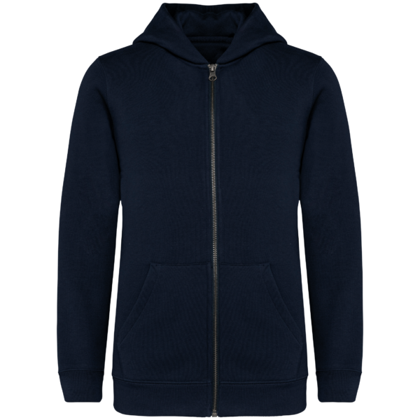 Sweat-shirt écoresponsable zippé à capuche enfant