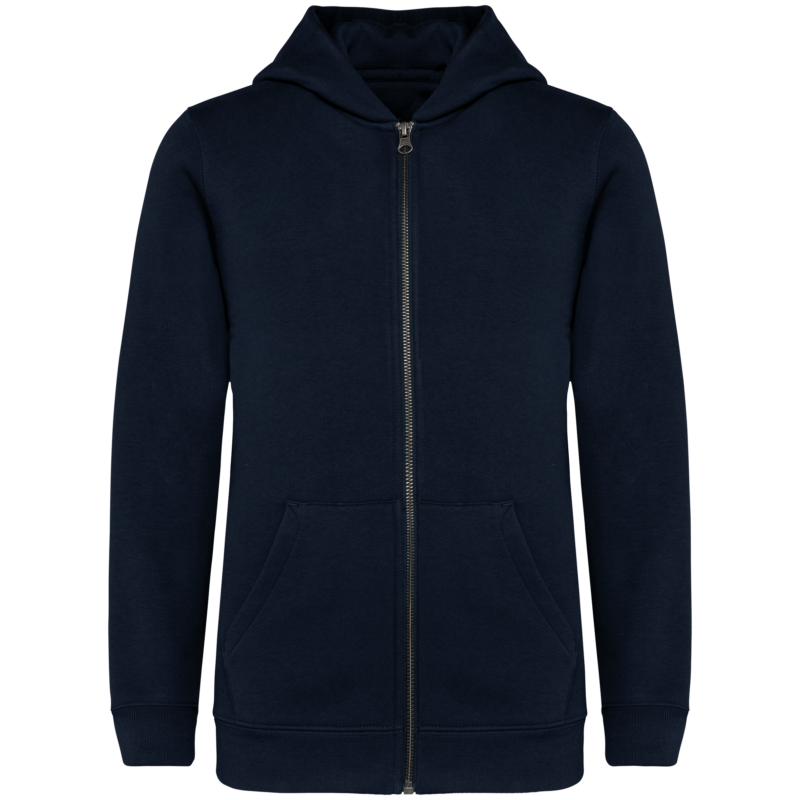 Sweat-shirt écoresponsable zippé à capuche enfant