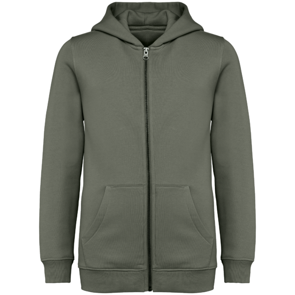 Sweat-shirt écoresponsable zippé à capuche enfant