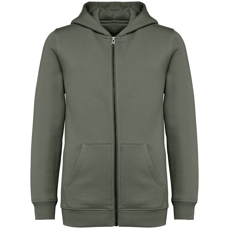 Sweat-shirt écoresponsable zippé à capuche enfant