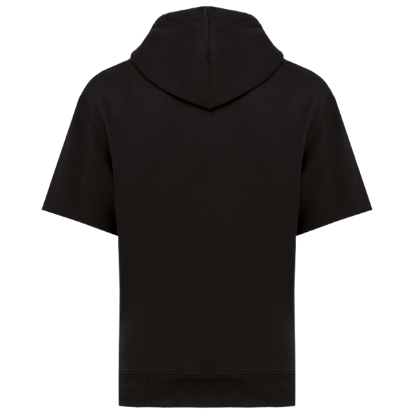 Sweat-shirt écoresponsable à capuche à épaules tombantes manches courtes French Terry unisexe