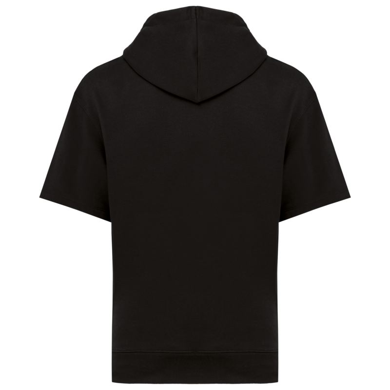 Sweat-shirt écoresponsable à capuche à épaules tombantes manches courtes French Terry unisexe