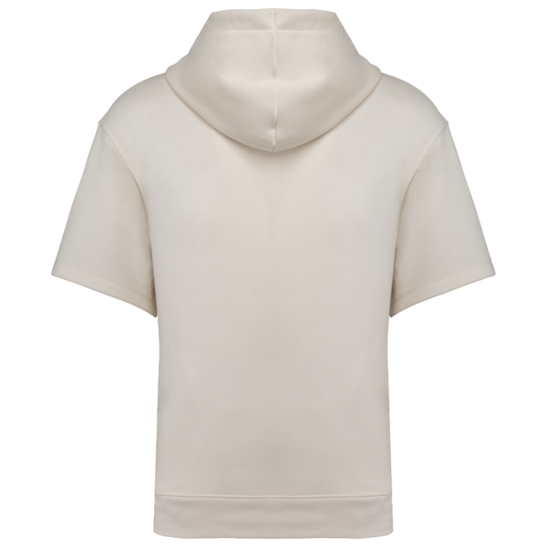 Sweat-shirt écoresponsable à capuche à épaules tombantes manches courtes French Terry unisexe