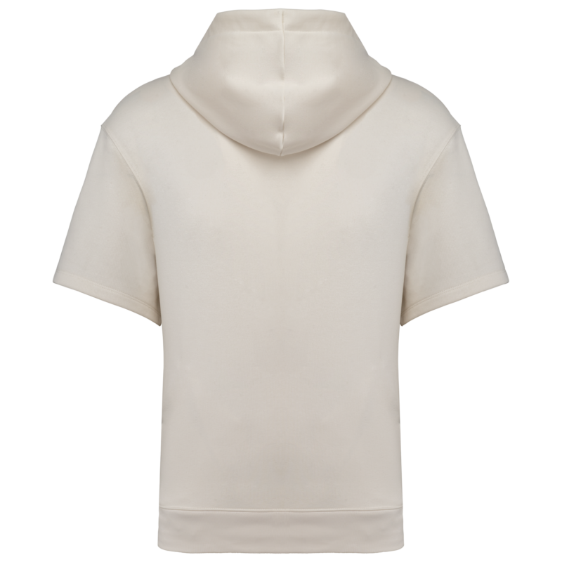 Sweat-shirt écoresponsable à capuche à épaules tombantes manches courtes French Terry unisexe