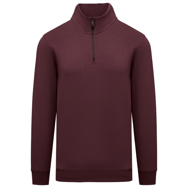Sweat-shirt écoresponsable à col montant zippé homme