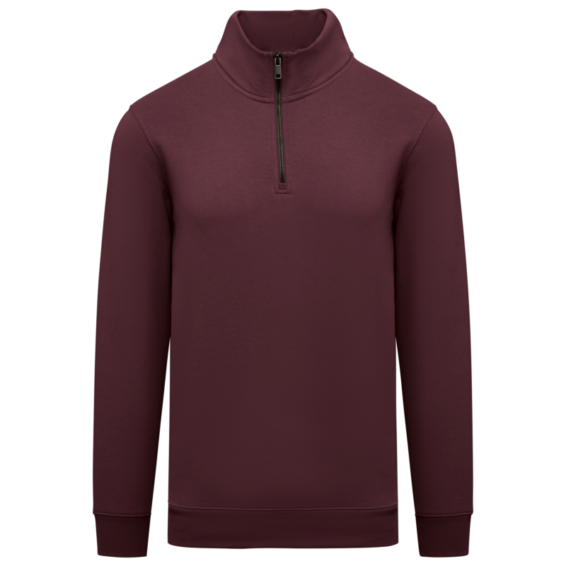 Sweat-shirt écoresponsable à col montant zippé homme