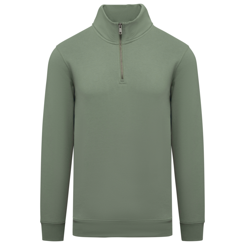 Sweat-shirt écoresponsable à col montant zippé homme