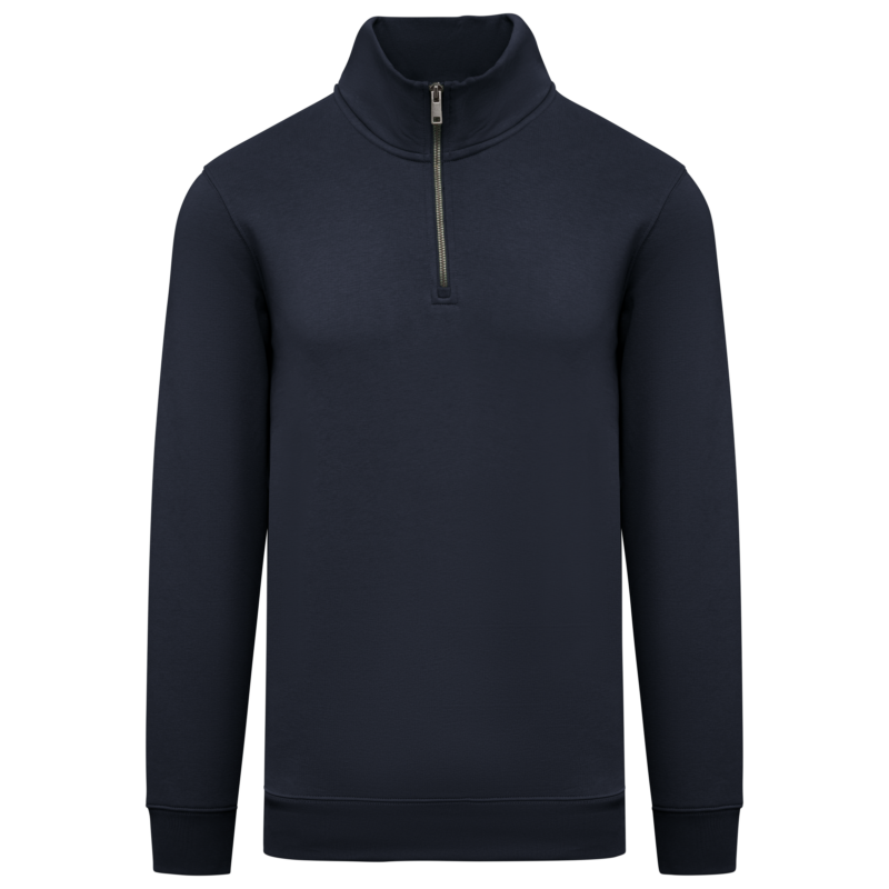 Sweat-shirt écoresponsable à col montant zippé homme