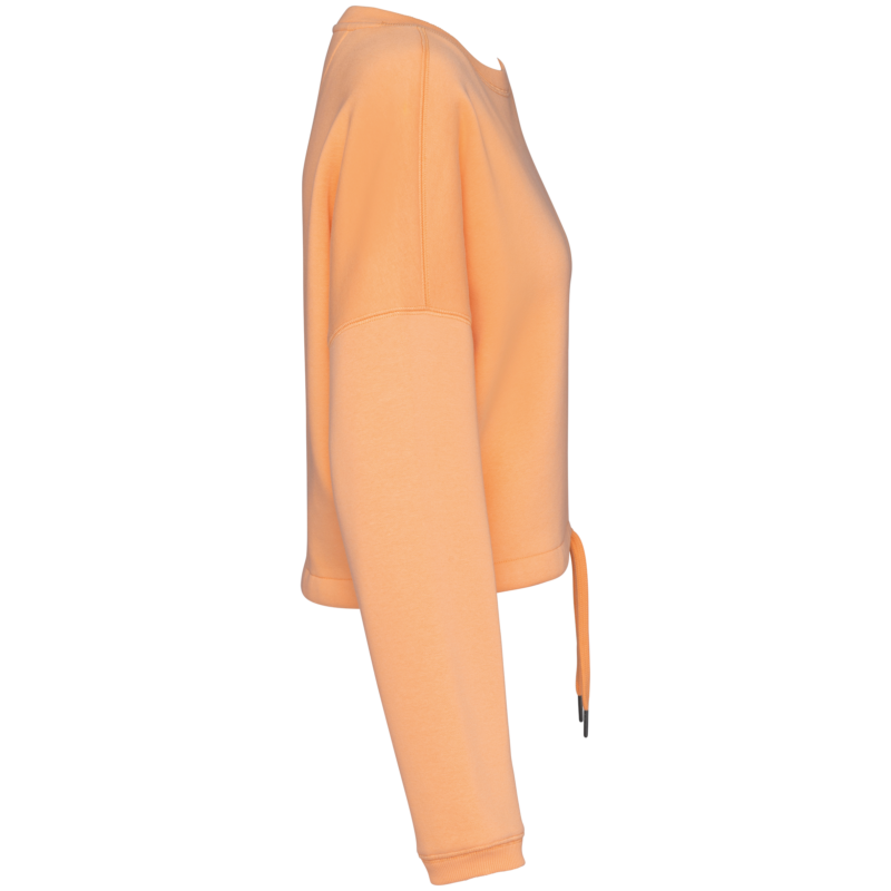 Sweat-shirt écoresponsable à col rond oversize crop femme