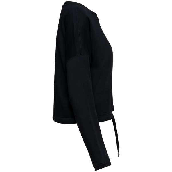 Sweat-shirt écoresponsable à col rond oversize crop femme