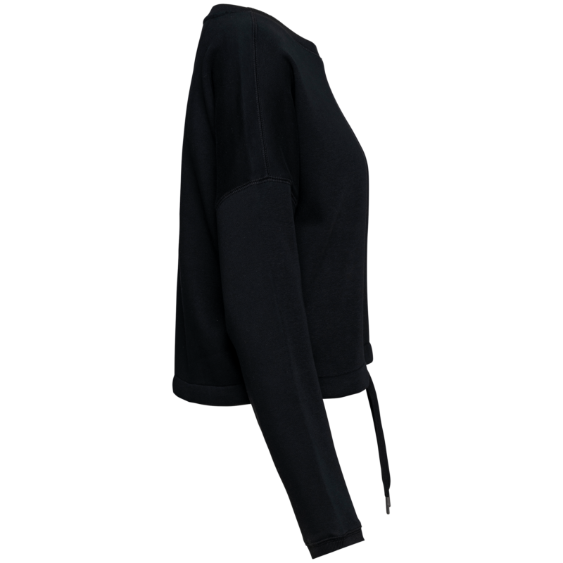 Sweat-shirt écoresponsable à col rond oversize crop femme
