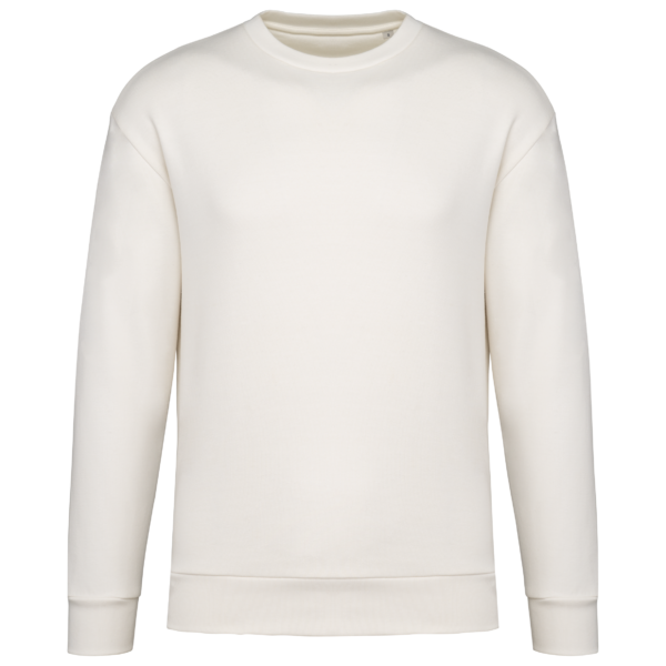Sweat-shirt écoresponsable à col rond à épaules tombantes molleton gratté unisexe