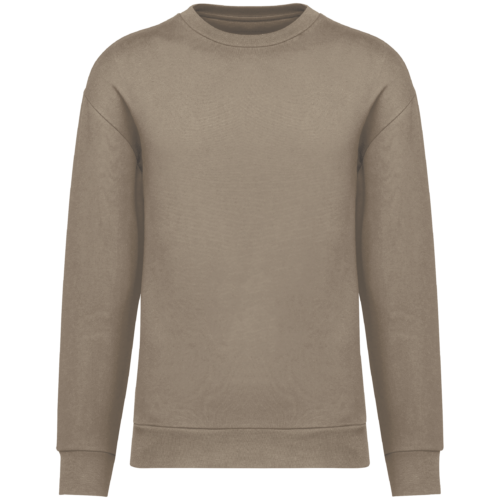 Sweat-shirt écoresponsable à col rond à épaules tombantes molleton gratté unisexe