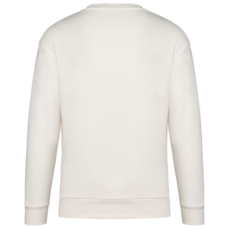 Sweat-shirt écoresponsable à col rond à épaules tombantes molleton gratté unisexe