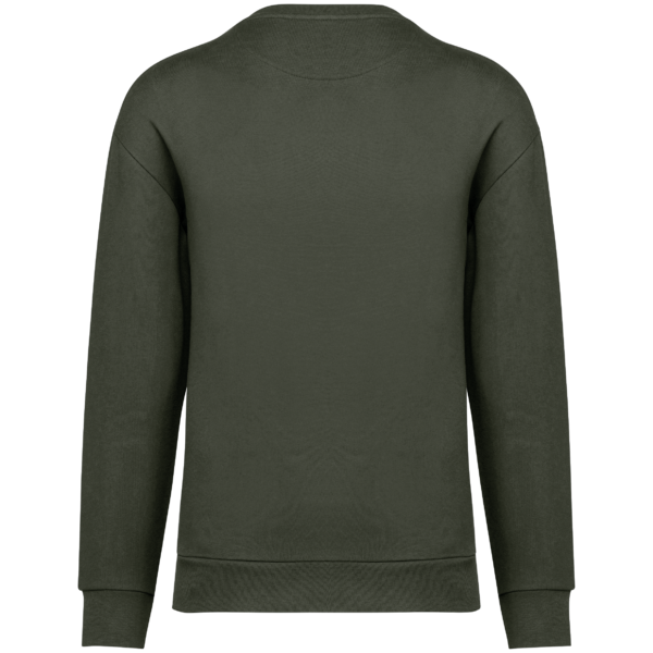 Sweat-shirt écoresponsable à col rond à épaules tombantes molleton gratté unisexe
