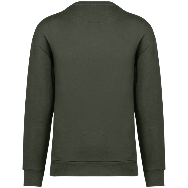 Sweat-shirt écoresponsable à col rond à épaules tombantes molleton gratté unisexe