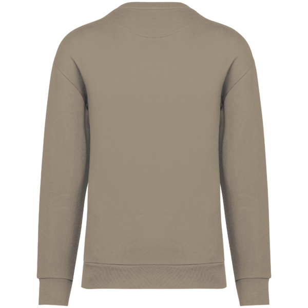 Sweat-shirt écoresponsable à col rond à épaules tombantes molleton gratté unisexe