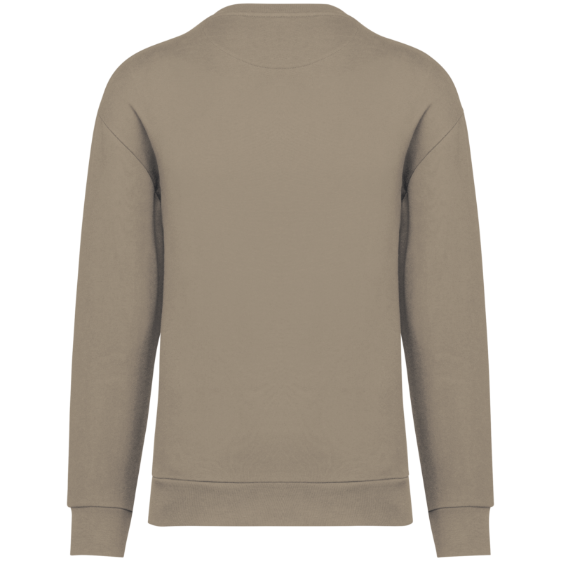 Sweat-shirt écoresponsable à col rond à épaules tombantes molleton gratté unisexe
