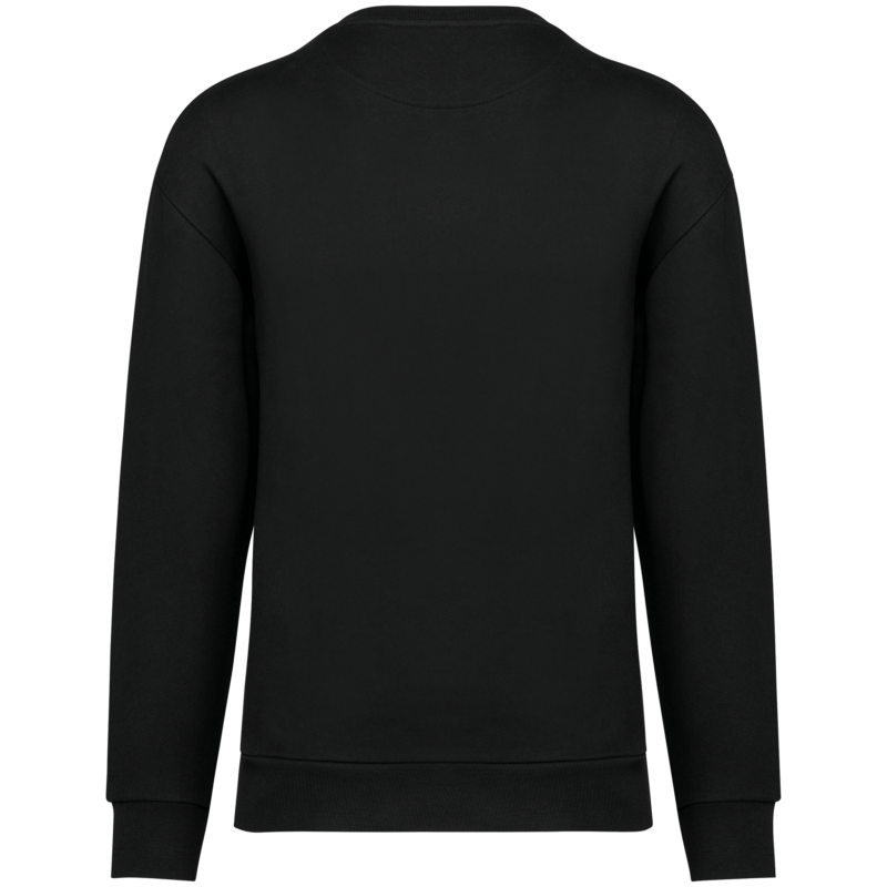 Sweat-shirt écoresponsable à col rond à épaules tombantes molleton gratté unisexe