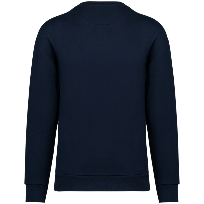 Sweat-shirt écoresponsable à col rond à épaules tombantes molleton gratté unisexe