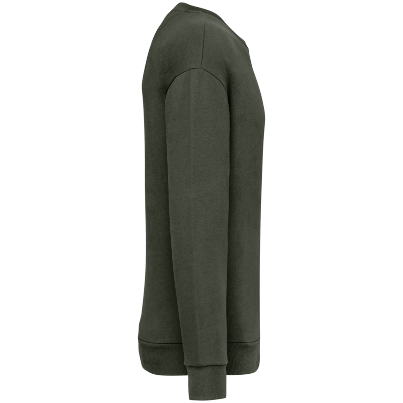 Sweat-shirt écoresponsable à col rond à épaules tombantes molleton gratté unisexe