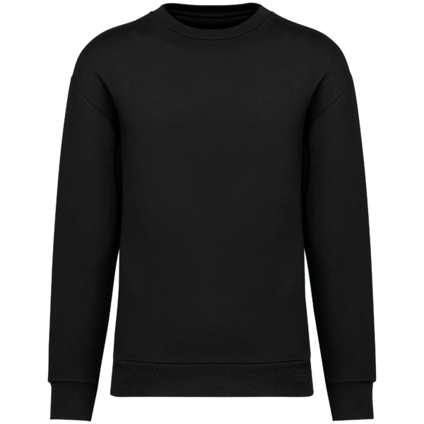 Sweat-shirt écoresponsable à col rond à épaules tombantes molleton gratté unisexe