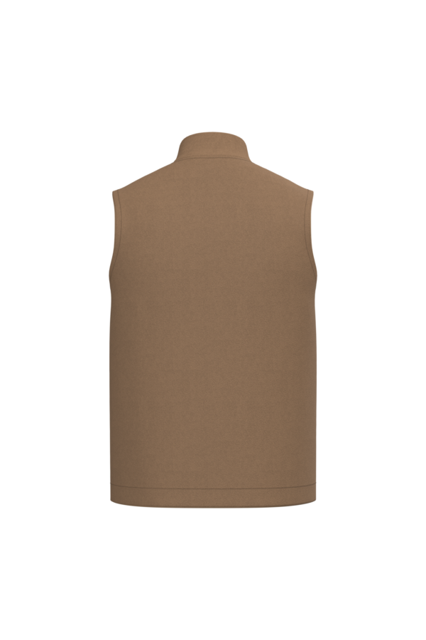 Bodywarmer rembourré en sergé écoresponsable à col teddy unisexe