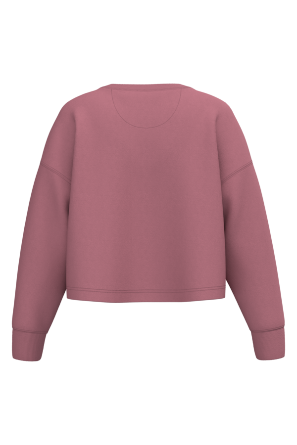 Sweat-shirt crop col rond femme