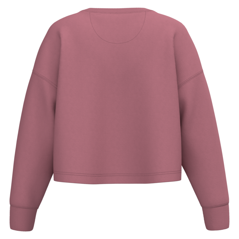 Sweat-shirt crop col rond femme