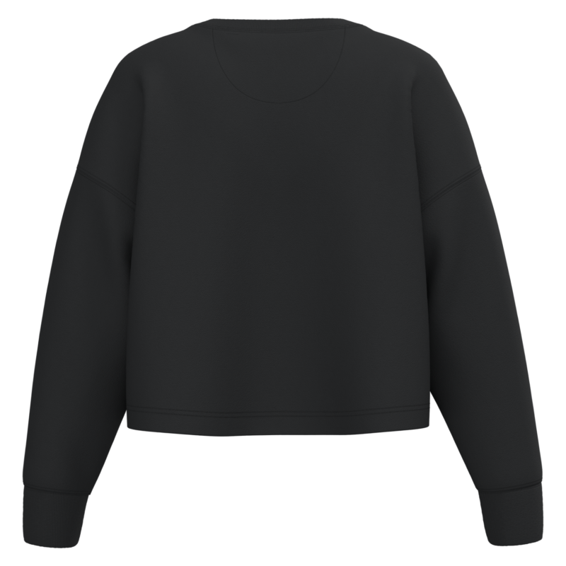 Sweat-shirt crop col rond femme