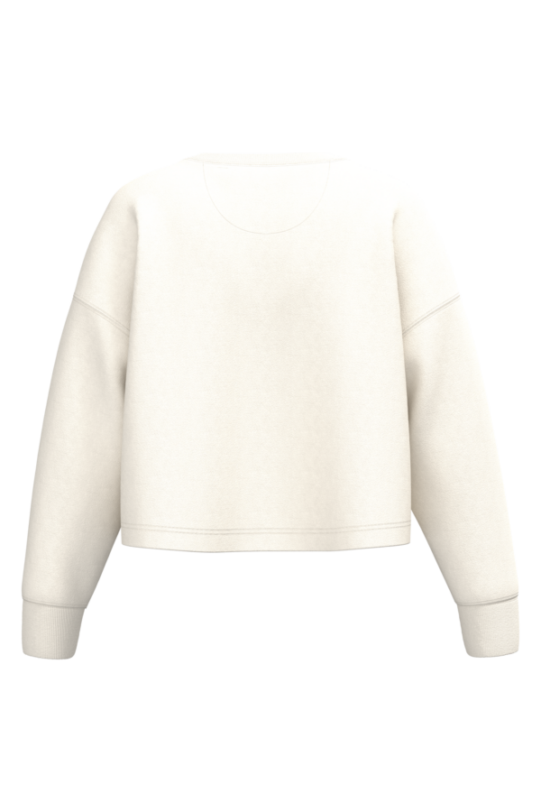 Sweat-shirt crop col rond femme