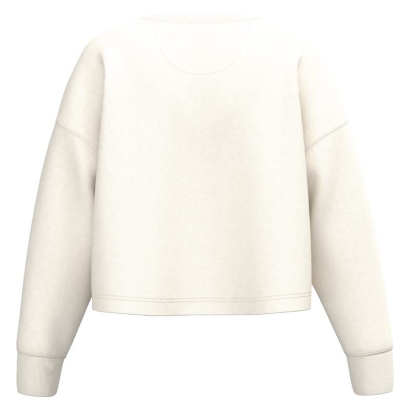 Sweat-shirt crop col rond femme