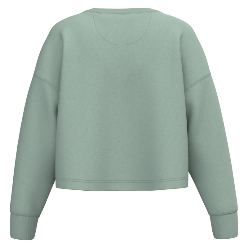 Sweat-shirt crop col rond femme