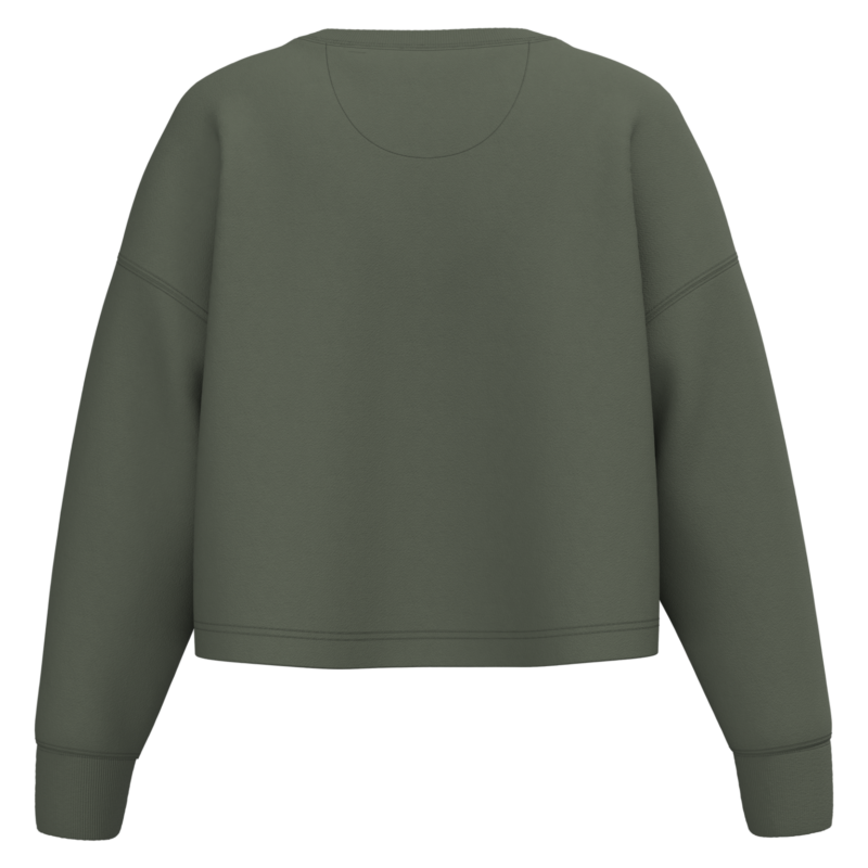 Sweat-shirt crop col rond femme