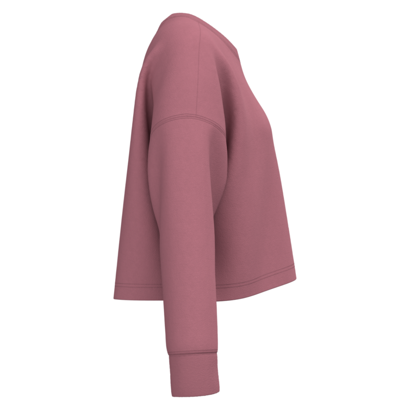 Sweat-shirt crop col rond femme