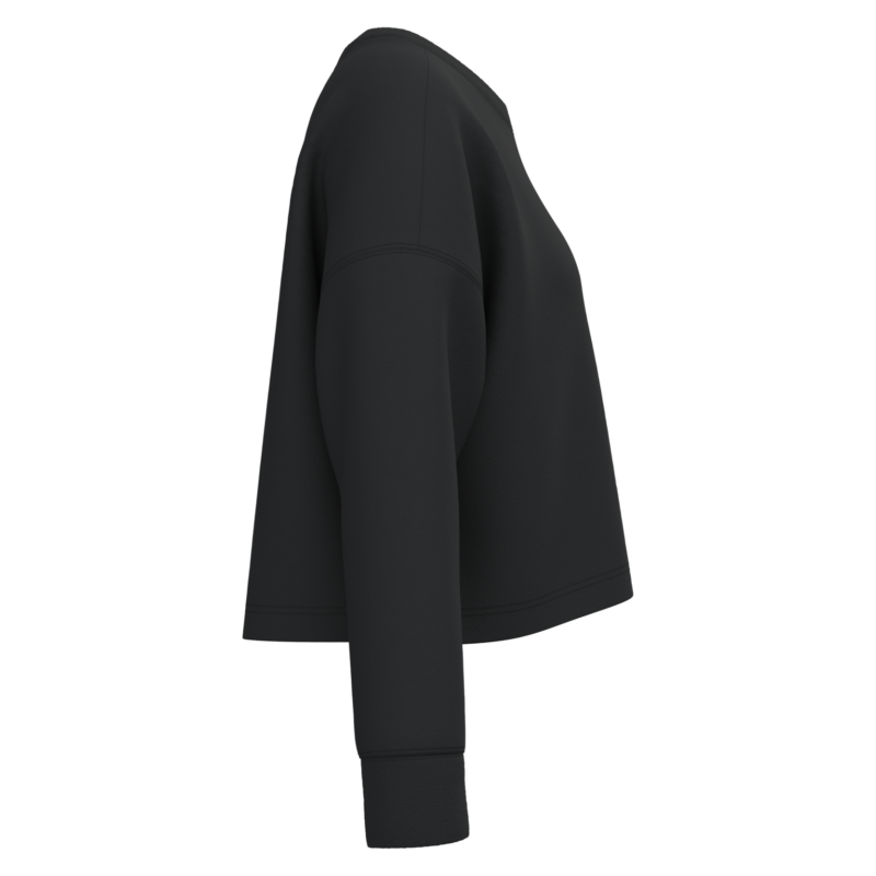 Sweat-shirt crop col rond femme