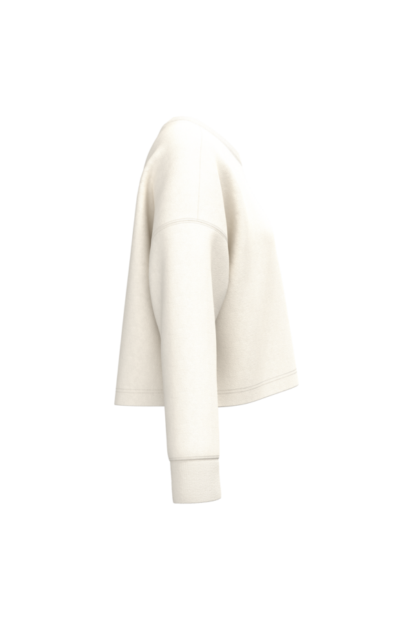 Sweat-shirt crop col rond femme