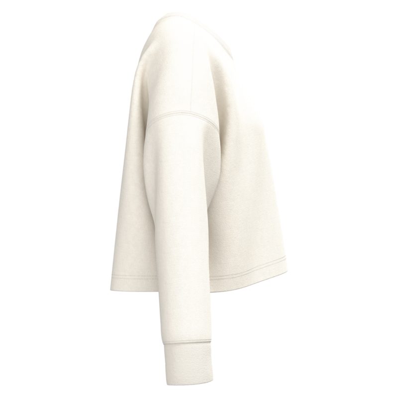 Sweat-shirt crop col rond femme