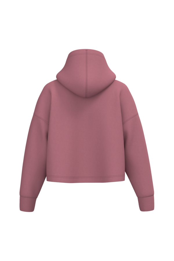 Antique Rose BACK Sweat-shirt crop à capuche femme