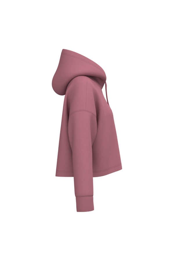 Antique Rose SIDE Sweat-shirt crop à capuche femme