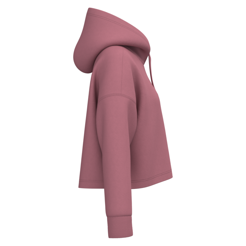 Antique Rose SIDE Sweat-shirt crop à capuche femme