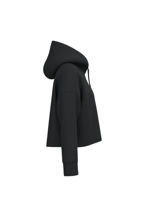 Black SIDE Sweat-shirt crop à capuche femme