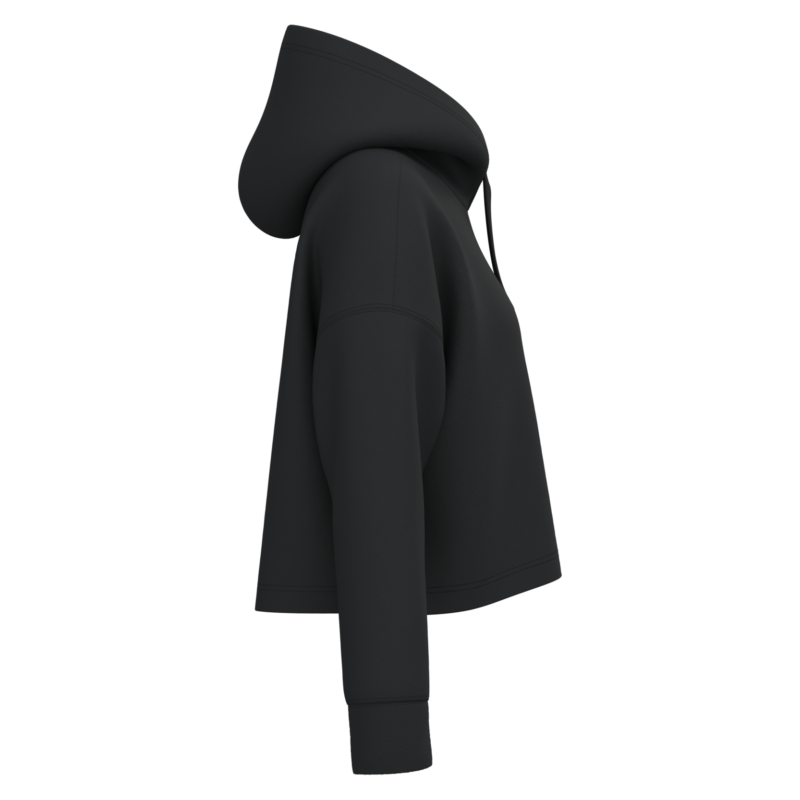 Black SIDE Sweat-shirt crop à capuche femme