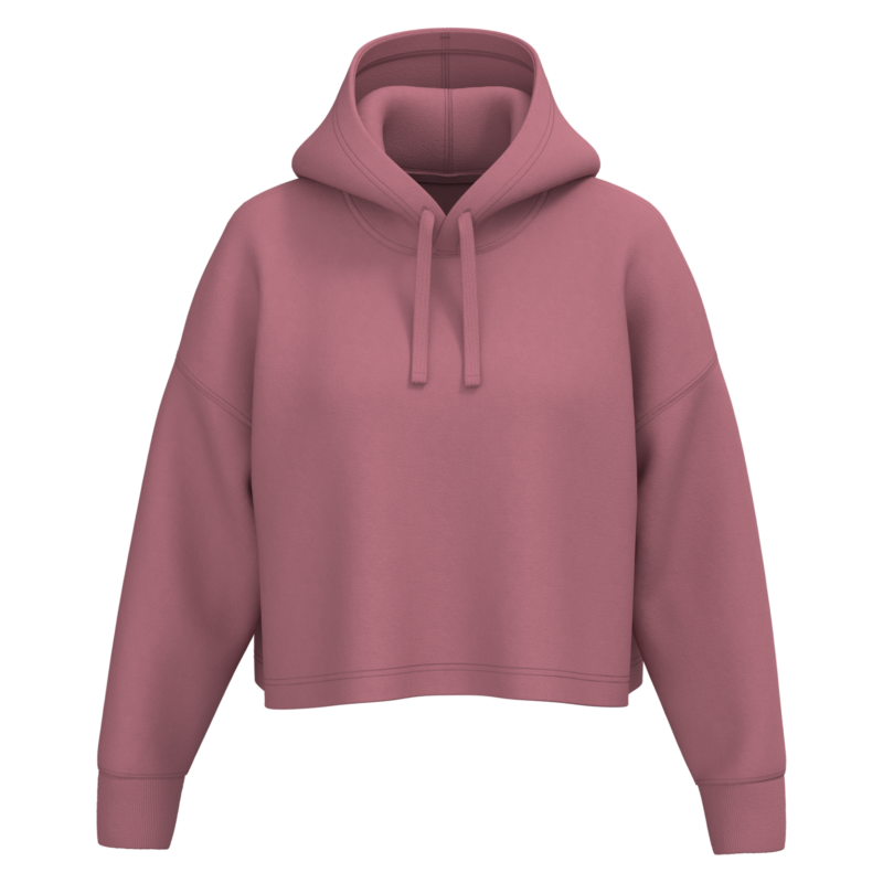 Antique Rose FACE Sweat-shirt crop à capuche femme
