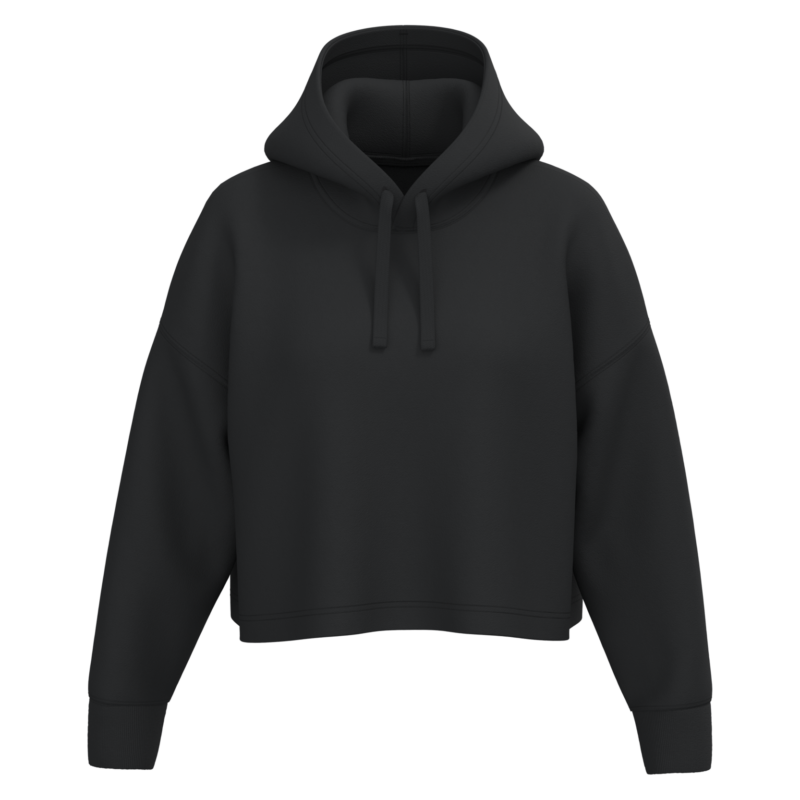 Black FACE Sweat-shirt crop à capuche femme